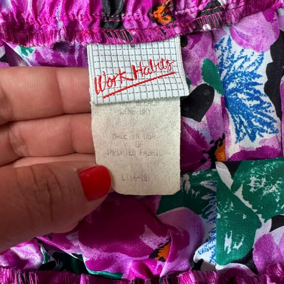 Work Habits VINTAGE jacquard floral print sweater skirt & Scarf Set‎ Size MEDIUM - Picture 6 of 11